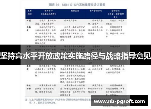 坚持高水平开放政策实施路径与战略指导意见