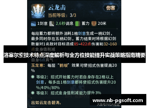 洛塞尔索技术特点深度解析与全方位技能提升实战策略指南精要