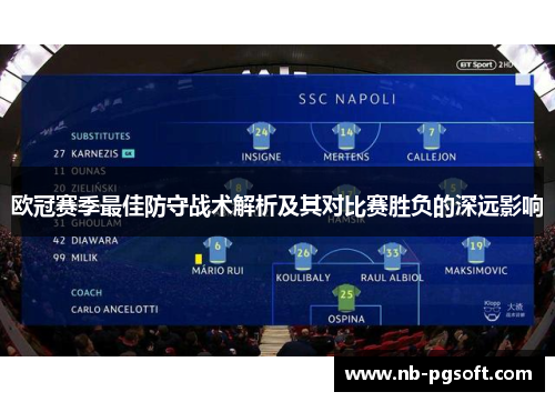 欧冠赛季最佳防守战术解析及其对比赛胜负的深远影响